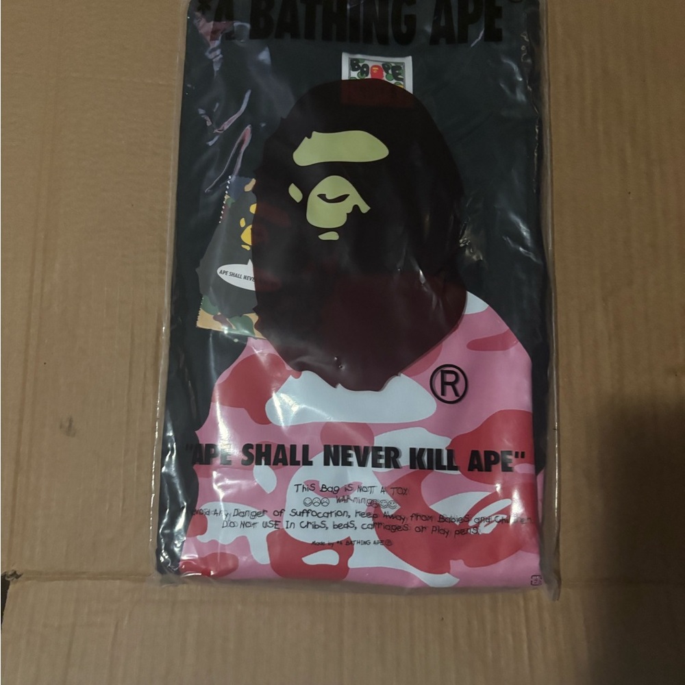 Bape Black and Pink Short Sleeve Tee